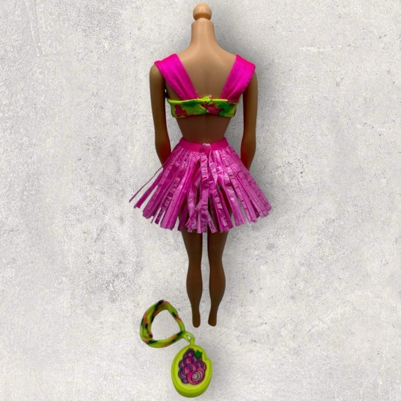 Vintage 1990 Hawaiian Fun Barbie #5940 Outfit Swimsuit Hula Skirt Bracelet Brush - Picture 6 of 11